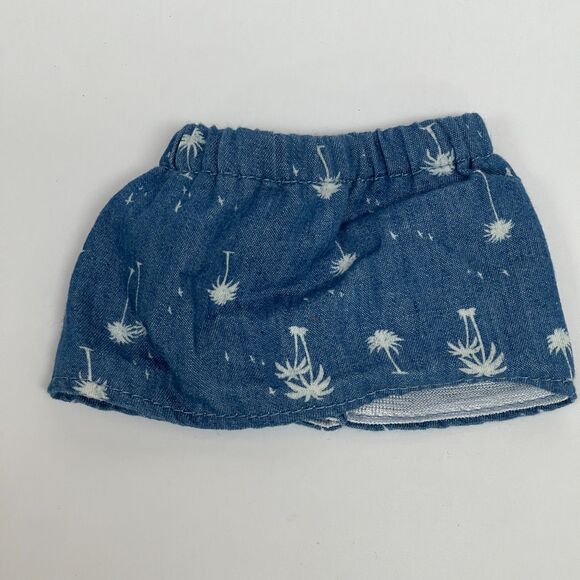 OG Dolls Battat Doll Skirt Blue White Palm Trees - Picture 1 of 4